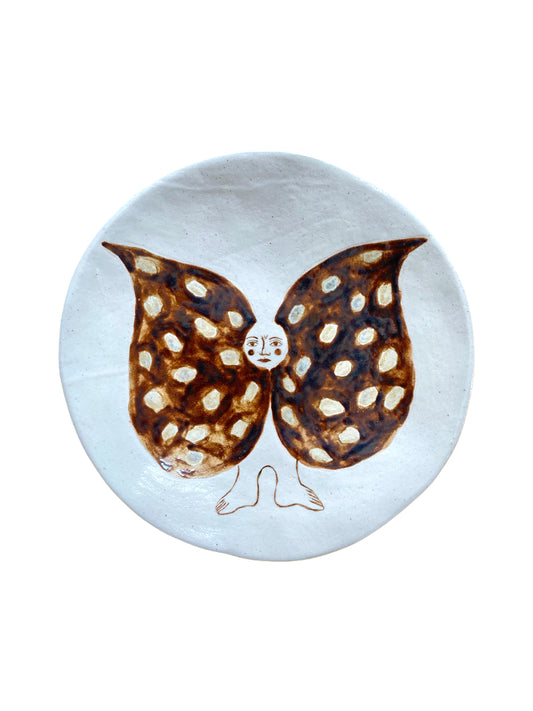 Angel Plate - Brown and Blue