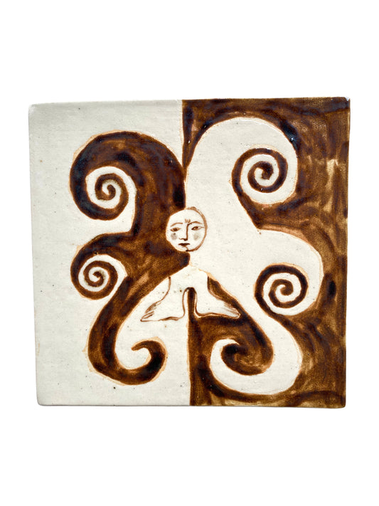 Angel in Brown  - Ceramic Tile