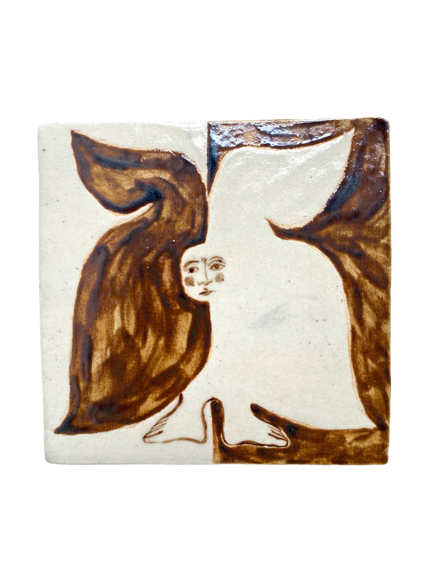 Angel in Brown - Ceramic Tile